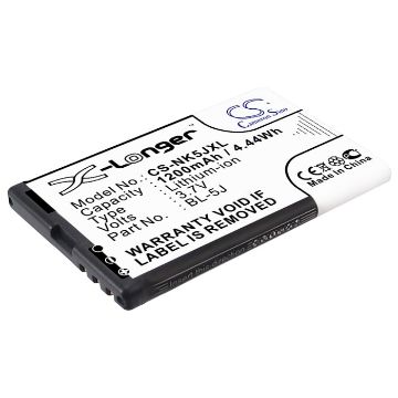 Nokia BL-5J Battery Replacement for 5230 5800 - 1