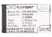 Sharp CE-BL150 XN-1BT30 Battery Replacement for 550SH GX15 - 5