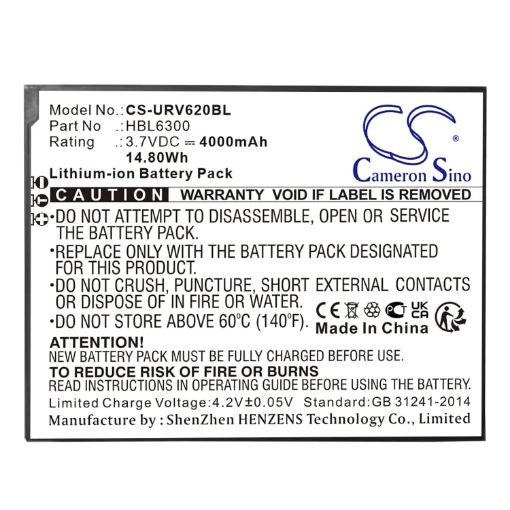 Urovo HBL6300 Battery Replacement for i6200 - 1