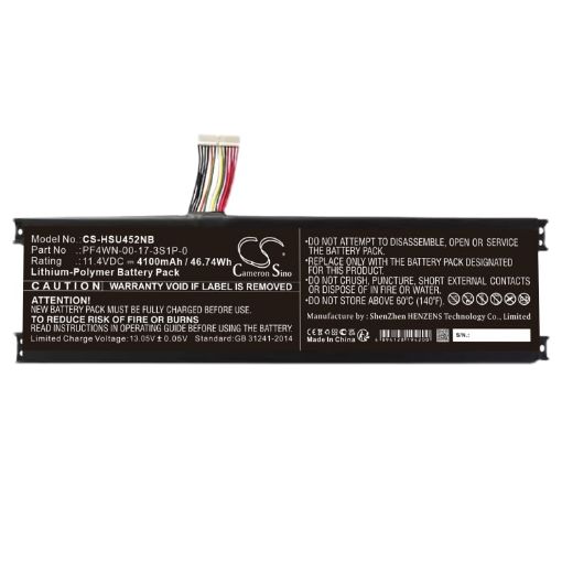 Hasee PF4WN-00-13-3S1P-0 Battery Replacement for HPFS01 Kingbook U43S1 - 1