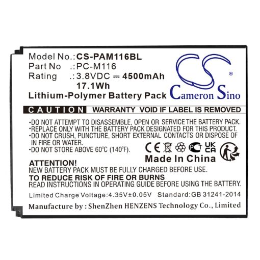 Battery Replacement Pax PC-M116 for X3S X5 - 1