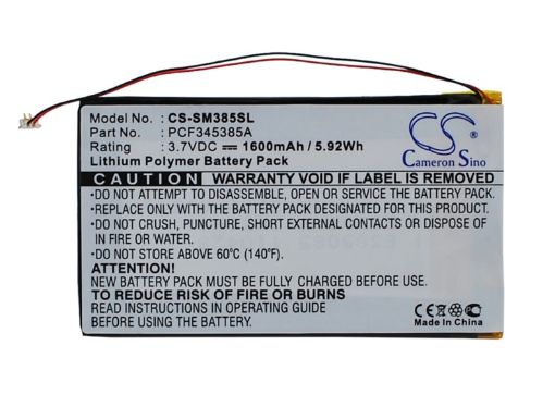 Samsung PCF345385A Battery Replacement for Napster MP3 Player PMPSGY910 - 1