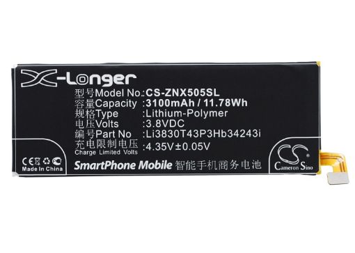 Battery Replacement for Nubia Z7 Max Dual SIM Li3803T43P3hB34243 Li3830T43P3hB34243i - 1