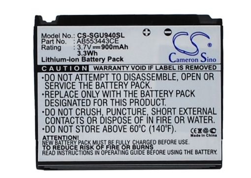 Samsung AB603443EZ Battery Replacement for Glyde U940 SGH-U940 - 1