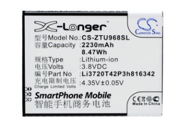 ZTE Li3720T42P3h816342 Li3823T43P3h816342 Battery Replacement for N968 Q508 - 1