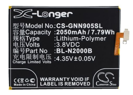 Gionee BL-N2000B Battery Replacement for ELIFE S5.1 GN9005 - 1