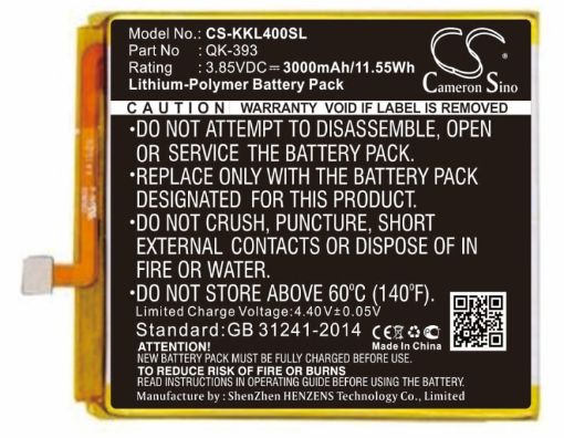 Battery Replacement Qiku QK-393 for 1503-A01 1503-A02 - 1