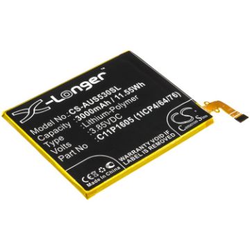 Asus C11P1605 Battery Replacement for ZenFone 3 Deluxe - 1