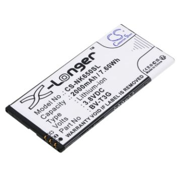 Replacement Battery Nokia BV-T3G for Lumia 650 RM-1154 - 1
