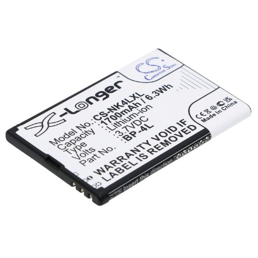 Replacement Battery Nokia BP-4L for 6760 Slide Clipper - 1