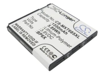 Motorola HP6X SNN5891A Battery Replacement for MotoSmart Plus Pro - 1