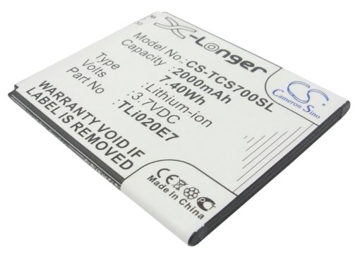 Replacement Battery for Tcl TLi020B2 TLi020D2 TLi020E1 TLi020E7 TLi020JD J620 S700T - 1
