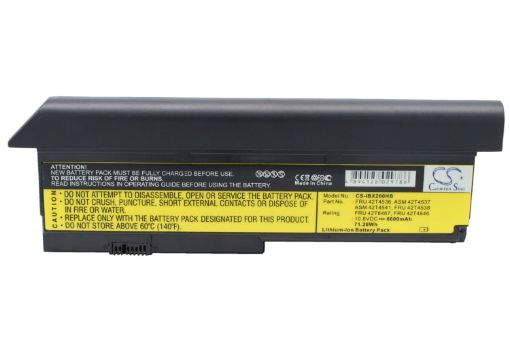 Lenovo 42T4534 42T4536 42T4538 Battery Replacement for ThinkPad Elite X200 X200s - 1