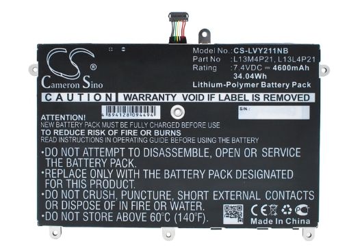 Lenovo 121500224 L13L4P21 L13M4P21 Battery Replacement for Ideapad Yoga 2 11 20332 - 1