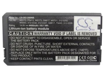 Dell Battery Replacement 312-0292 312-0326 312-0334 312-0335 312-0347 G9812 G9817 H9566 M5701 T5443 W5173 for Inspiron 1000 Inspiron 1200 - 1