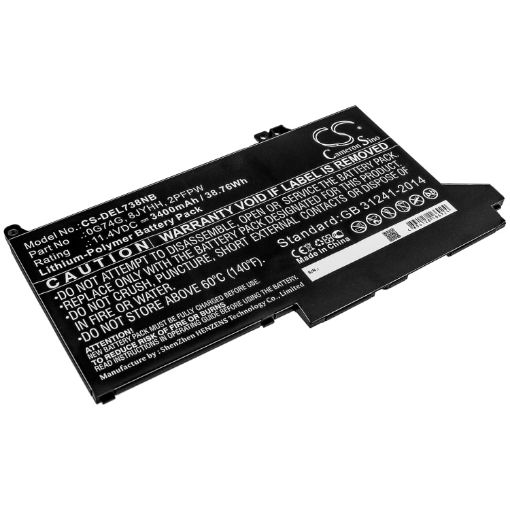 Battery Replacement Dell 0G74G 2PFPW 8JYHH for Latitude 12 5300 7280 - 1