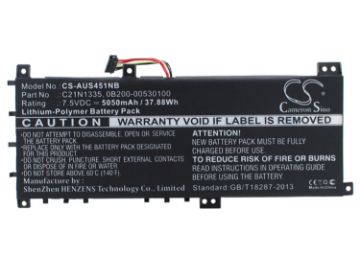 Battery Replacement Asus 0B200-00530100 C21N1335 for K451L K451LN - 1