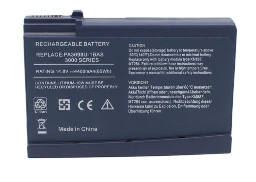 Picture of Battery Replacement Toshiba PA3098 PA3098U PA3098U-1BAS PA3098U-1BRS for Satellite 1200 Satellite 1200-S121