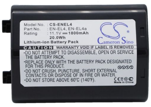 Replacement Battery for Nikon EN-EL4 D2Hs D2X - 1