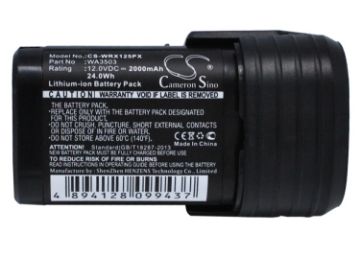 Battery Replacement Worx WA3503 WA3509 for WU288 WX125 - 1