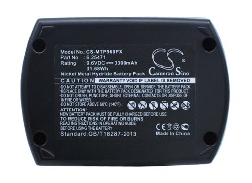 Picture of Battery Replacement Metabo 6.25471 6.31728 6.31746 6.31775 ME974 ME-974 for BS 9.6 BS9.6