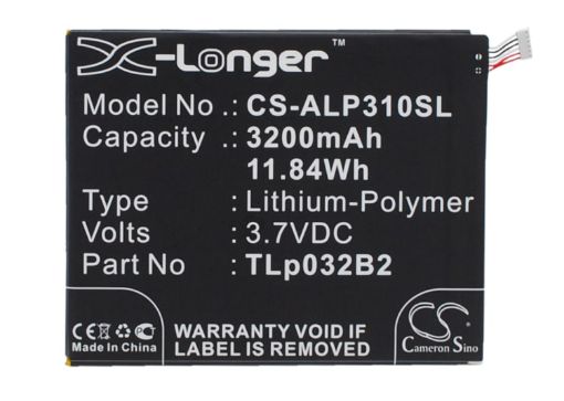 Alcatel TLp032B2 Battery Replacement for One Touch Pixi 3 8.0 - 1