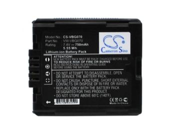 Panasonic VW-VBG070 Battery Replacement for GS98GK H288GK - 1