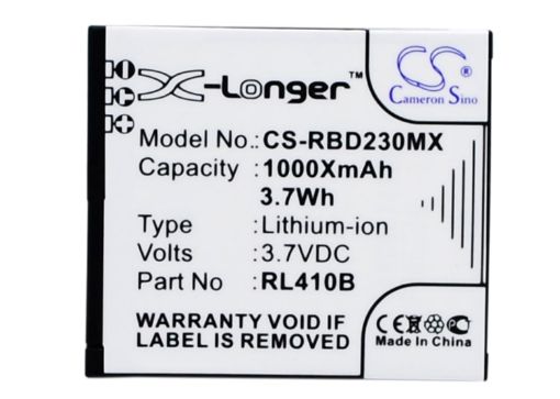 Rollei RL410B Battery for Actioncam 230/240 Replacement - 1