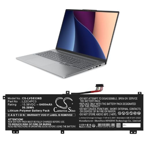 Lenovo Battery Replacement: 5B11K39157 5B11K39160 5B11K39161 L22B4PC3 - 1