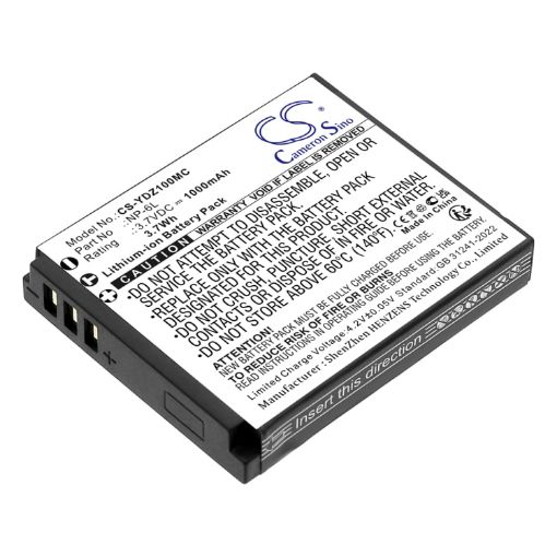 Replacement Battery Yashica NP-6L for DigiPix Hello Kitty Camera - 1
